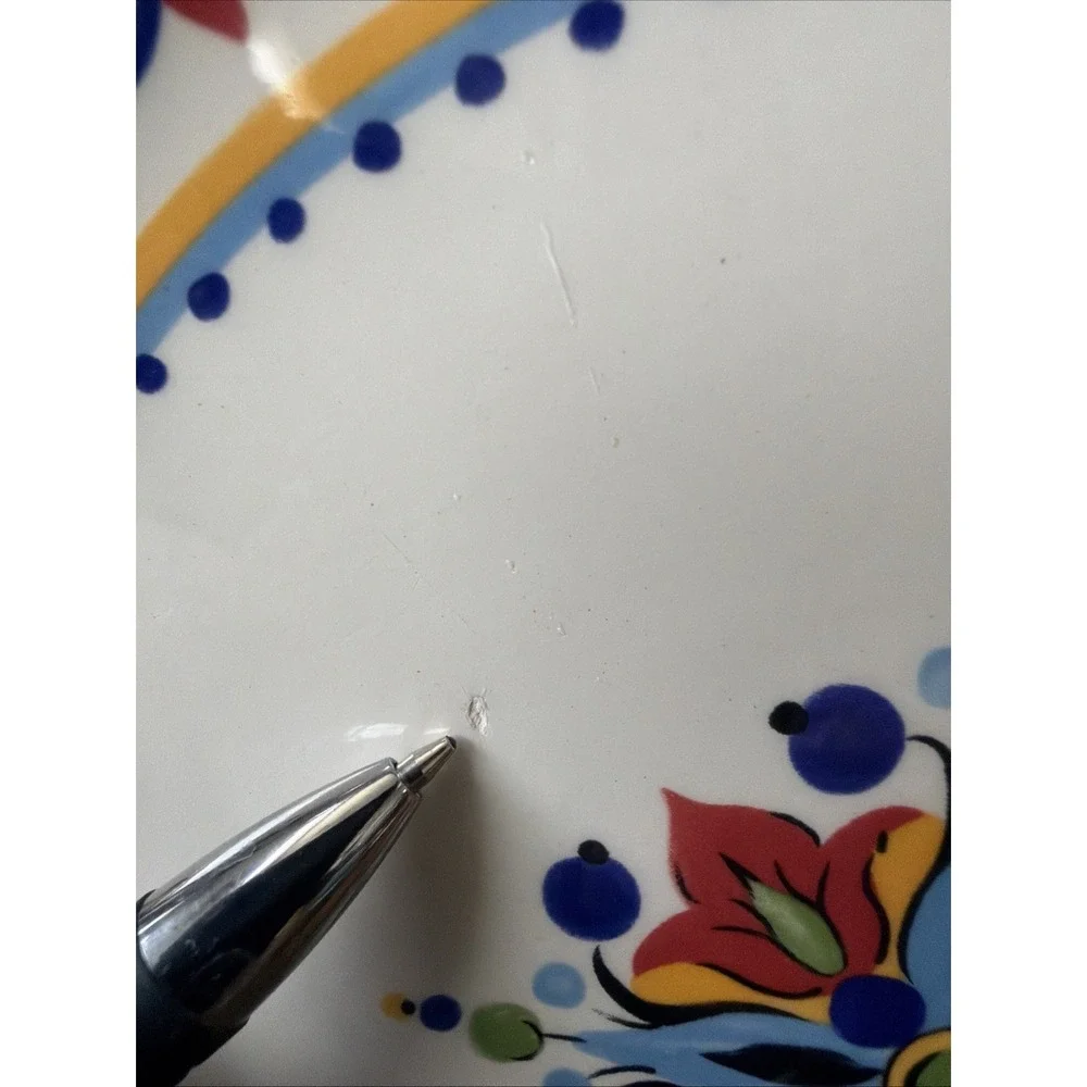 Handcrafted Espana Lifestyle San Marino Dinner Plate 11.25'' SomeScratch/Chip…